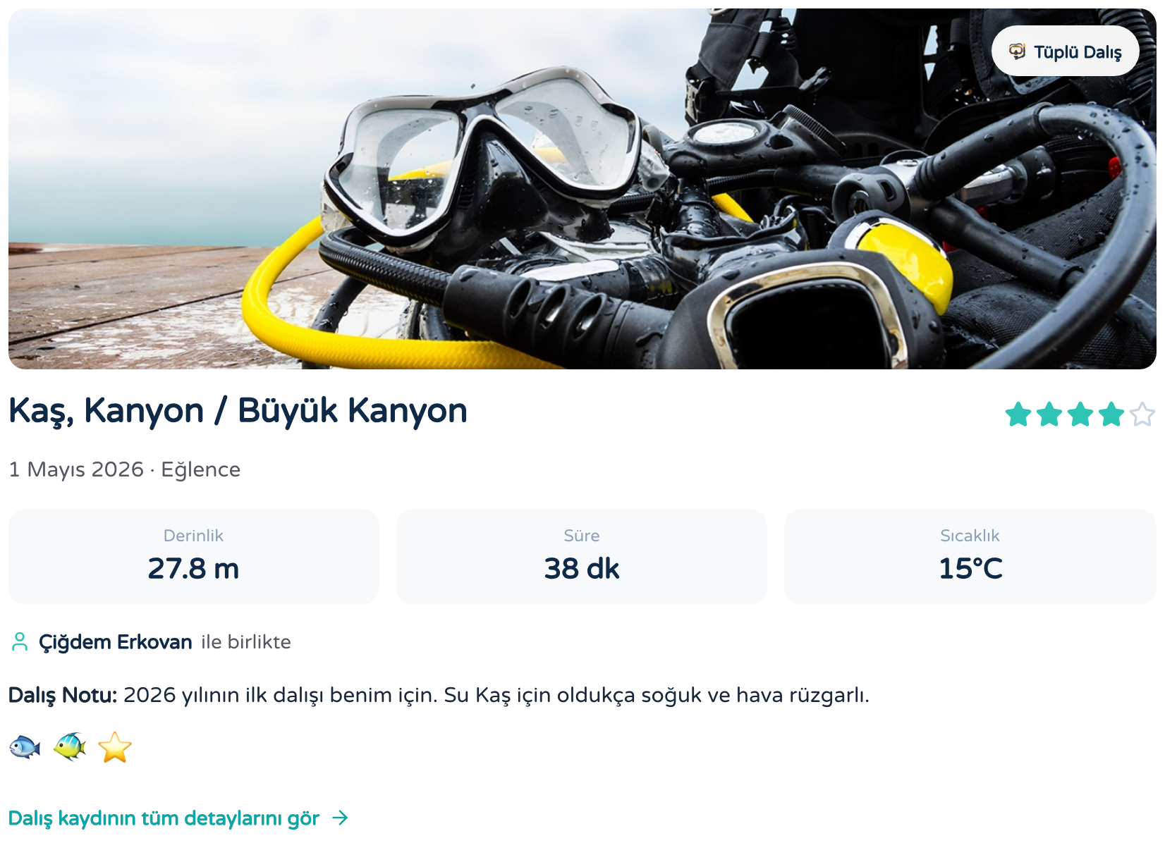 Dalış Platformu Dalış Günlüğü