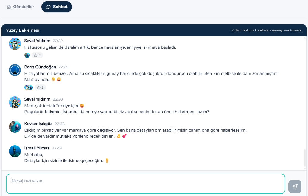 Dalış Platformu Topluluk